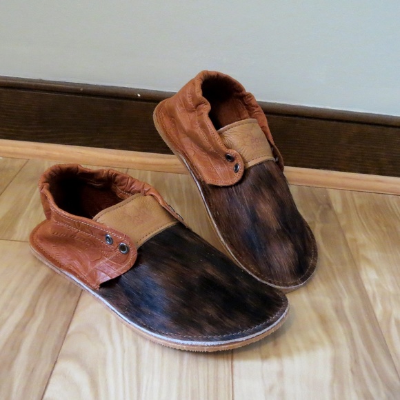 Posh Panda Shoes - Posh Panda x Herr Wild Rags cowhide moccasins